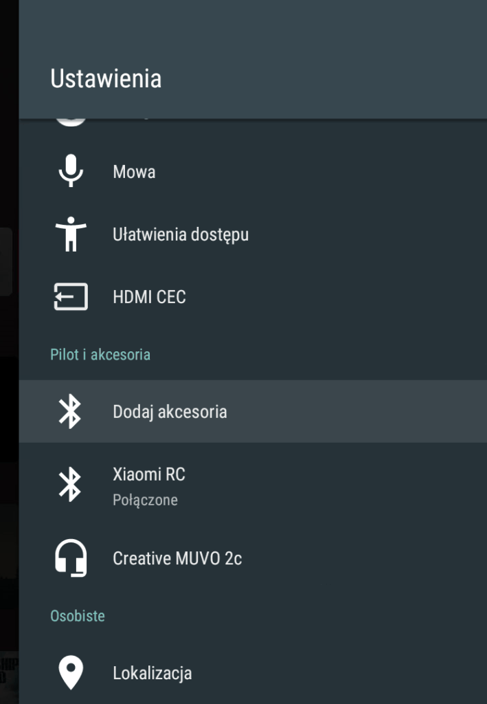 Xiaomi Mi Box S ustawienia 2